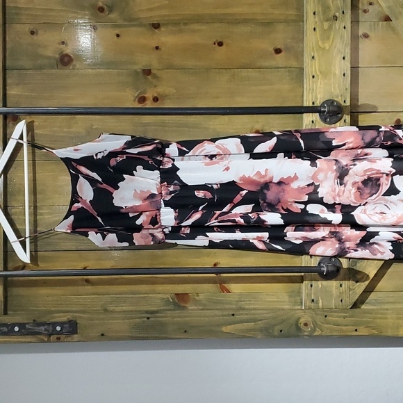 FLORAL MAXI DRESS SIZE MEDIUM ROMANTIC FEMININE WEDDING GUEST GARDEN FLOWY - Picture 1 of 13